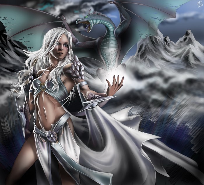 Daenerys Targaryen and Dragon from Game of Thrones
