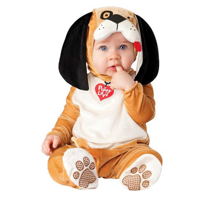 Baby in a puppy costume