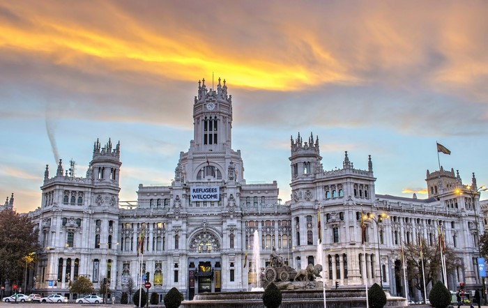 Plaza de Cibeles Fountain and Palace in Madrid