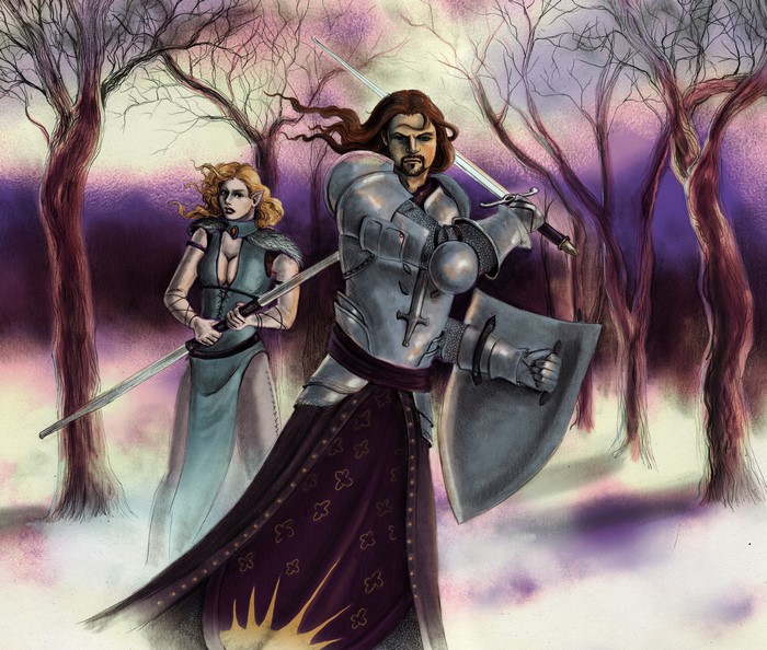 Warriors with Swords and Armor from Dragon Age