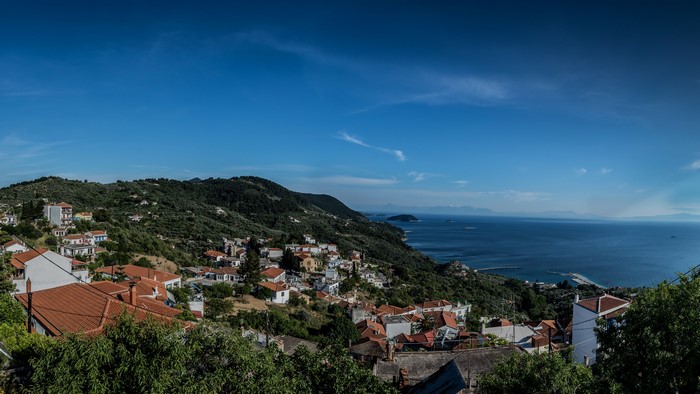 Glossa, Greece village overlooking the sea