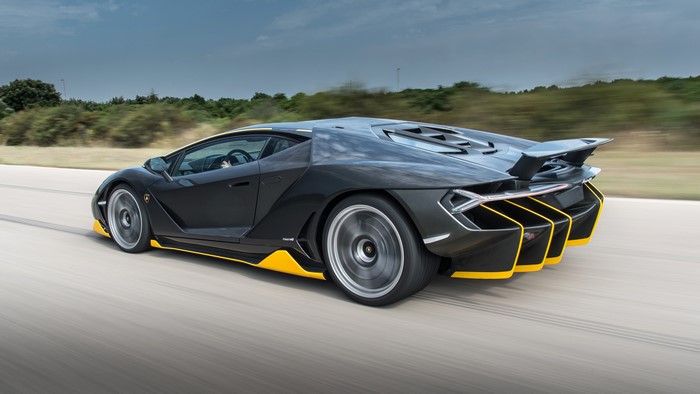 Lamborghini Centenario Coupe in motion