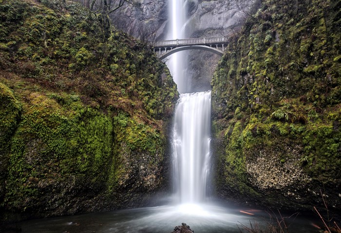4K Portland Oregon Multnomah Falls USA
