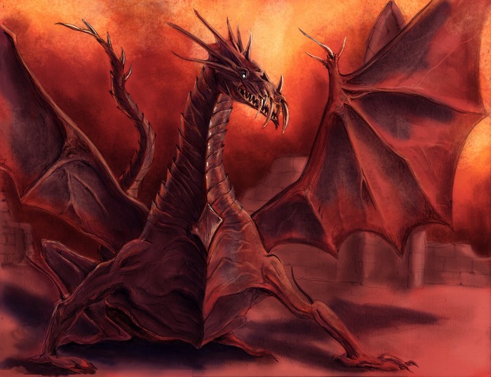 Dragon from Dragon Age with Wings