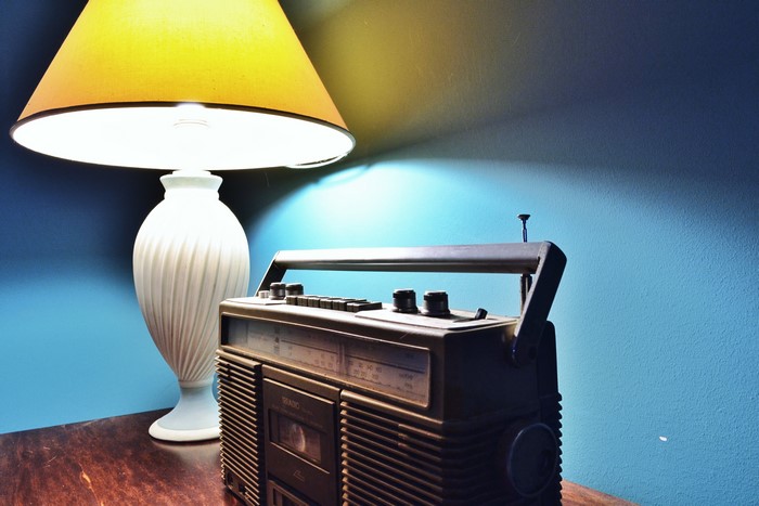Radio and Lamp