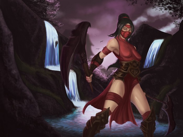 4K Akali from League of Legends with Battle Axes