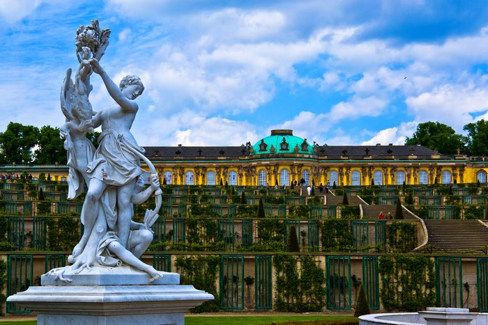 Sculpture in front of Sanssouci Palace gardens, Potsdam, Germany
