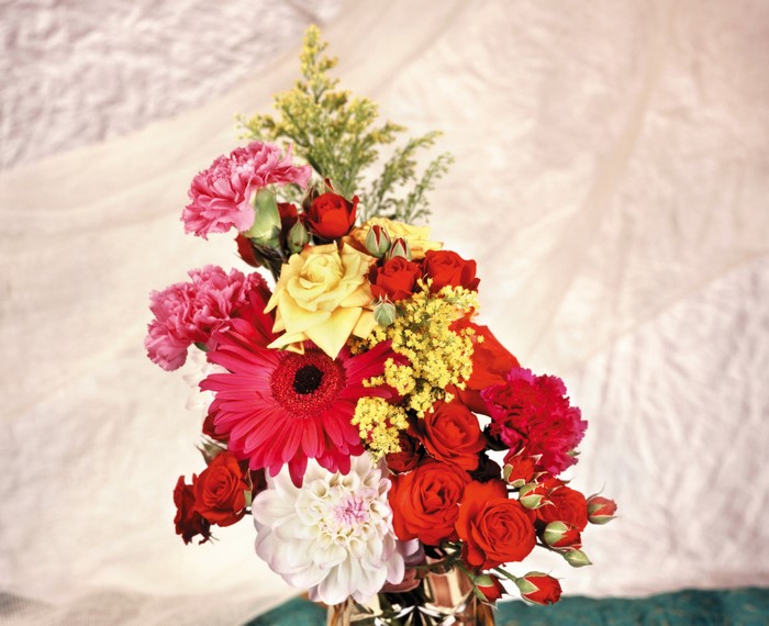 Bouquet of Gerberas, Carnations, and Roses