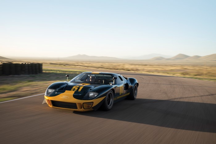 1966 Ford GT40 Le Mans Race Car on Track