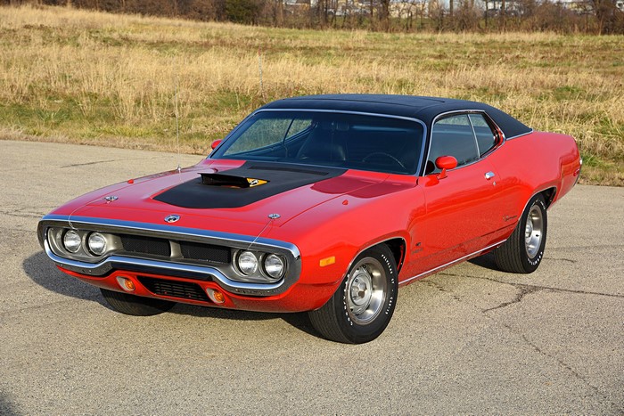 Red 1972 Plymouth Road Runner GTX 440