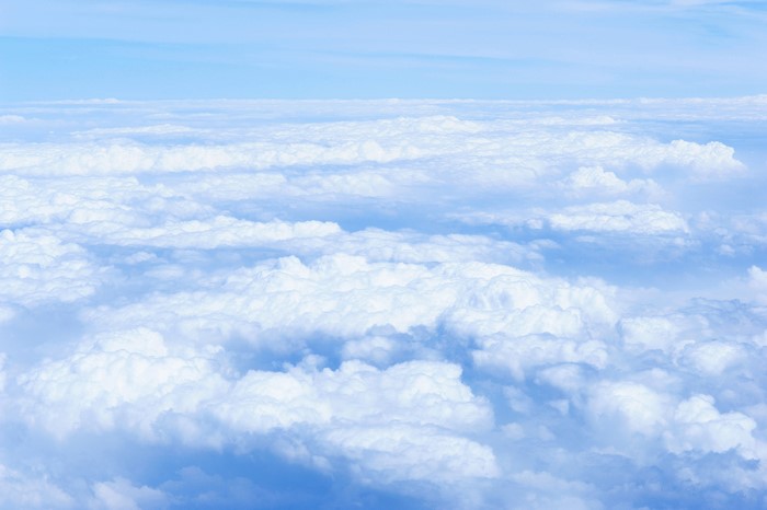 Sky and clouds from above