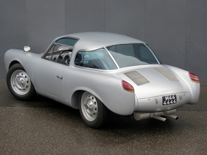 Silver Porsche sports car