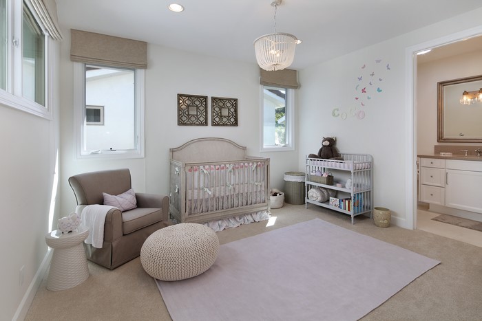 Nursery with Crib, Armchair, and Changing Table