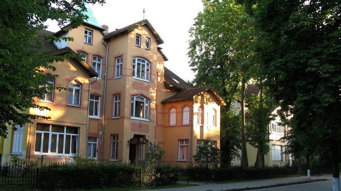 Houses and trees in Zelenogradsk, Kaliningrad Oblast, Russia