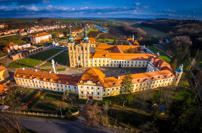 Velehrad Monastery in the Czech Republic from above