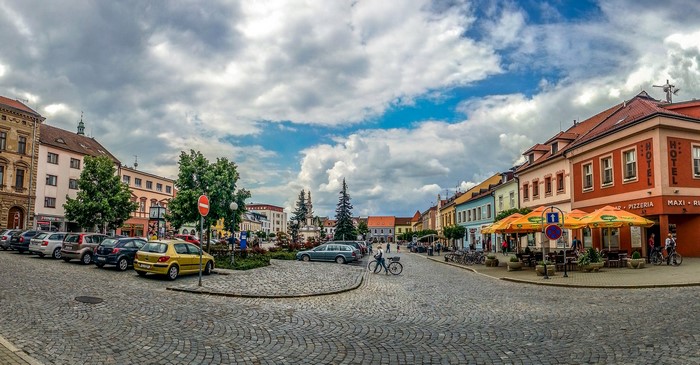 Uherske Hradiste, Czech Republic Town Square