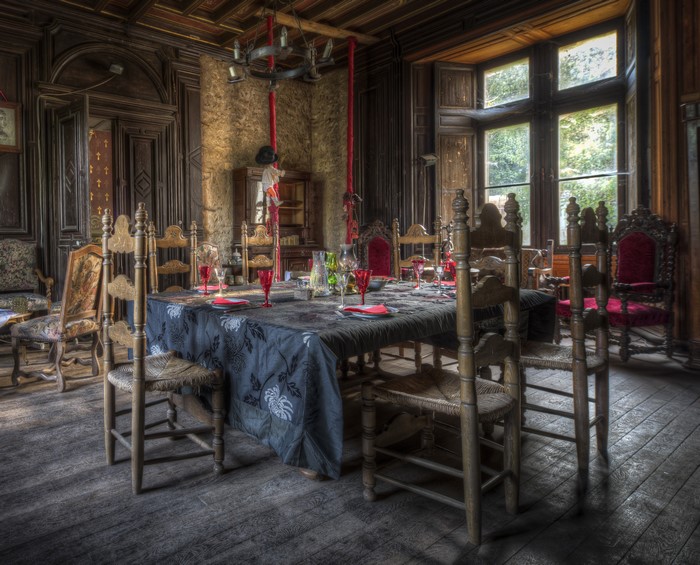 Dining room with table and chairs