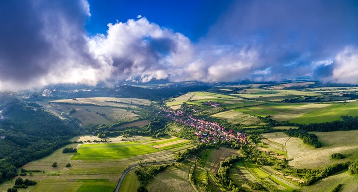 Bystrice Pod Lopenikem, Czech Republic Aerial View