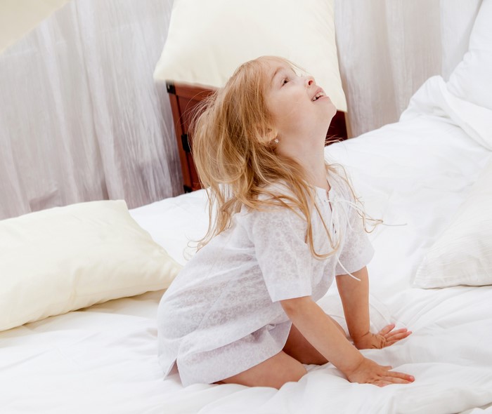 Little girls Blonde girl Glance
