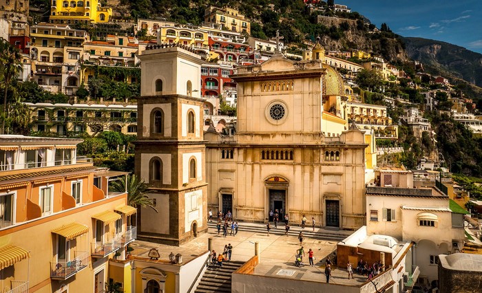Positano Church on the Amalfi Coast, Italy