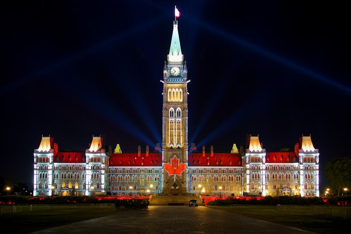 Ottawa Parliament Hill at Night