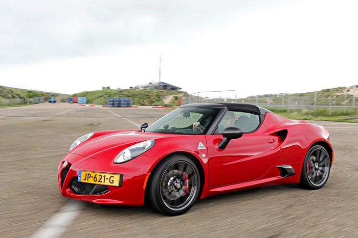 Red Alfa Romeo 4C Spider CPZ Track Edition