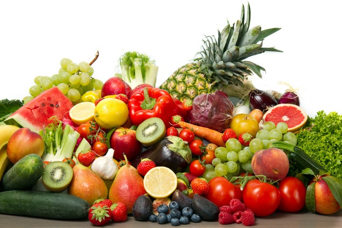 Assortment of Fresh Fruits and Vegetables