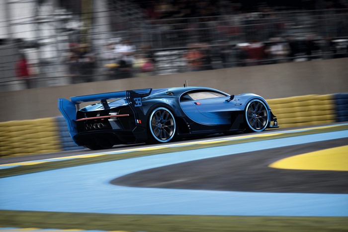 Bugatti Vision Gran Turismo on a Race Track