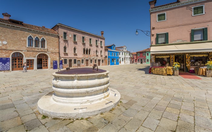 Burano Galuppi Square, Venice, Italy