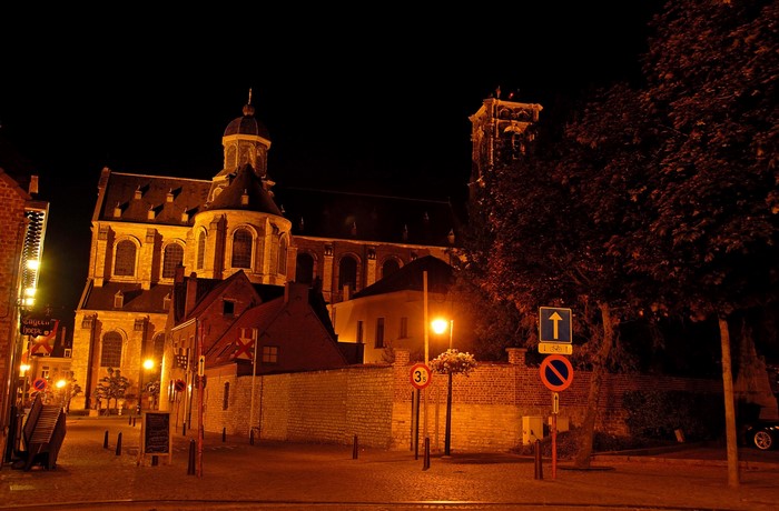 Grimbergen, Belgium at Night