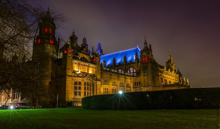 Kelvingrove Museum at Night, Glasgow, Scotland
