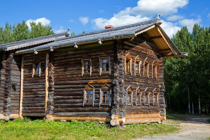 Wooden House in Arkhangelsk, Russia