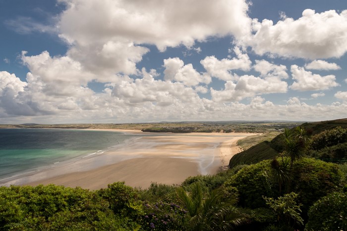 Porthkidney Beach, Cornwall, United Kingdom Coastline