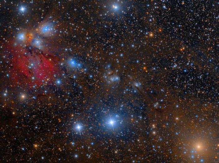 NGC 2170 Nebula and Stars