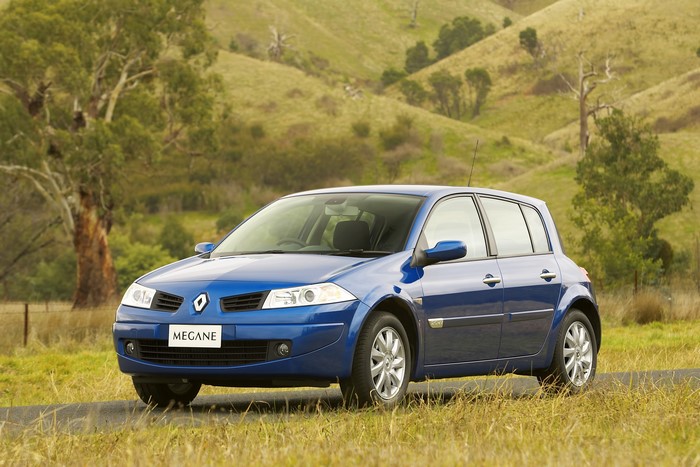 Blue Renault Megane 5-door hatchback