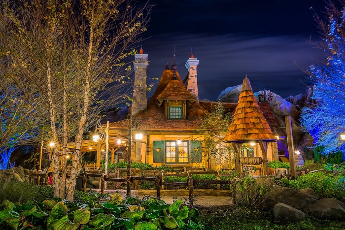 Fantasyland Village at Night