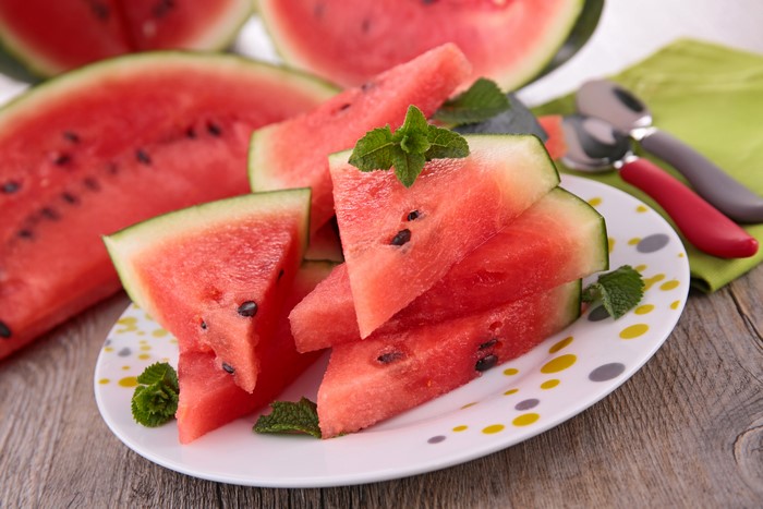 Watermelons on a plate