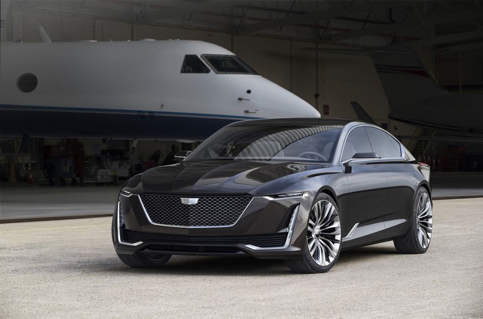 Cadillac Escala Concept car in hangar