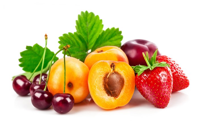4K Fruit: Strawberry, Cherry, Apricot, Plum