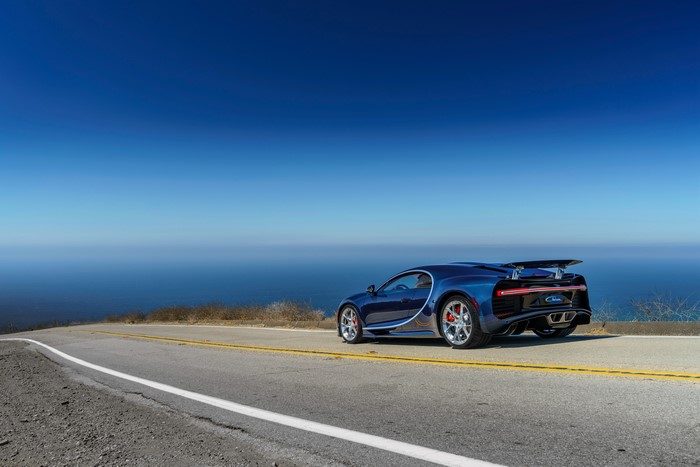 Bugatti Chiron on a Coastal Road