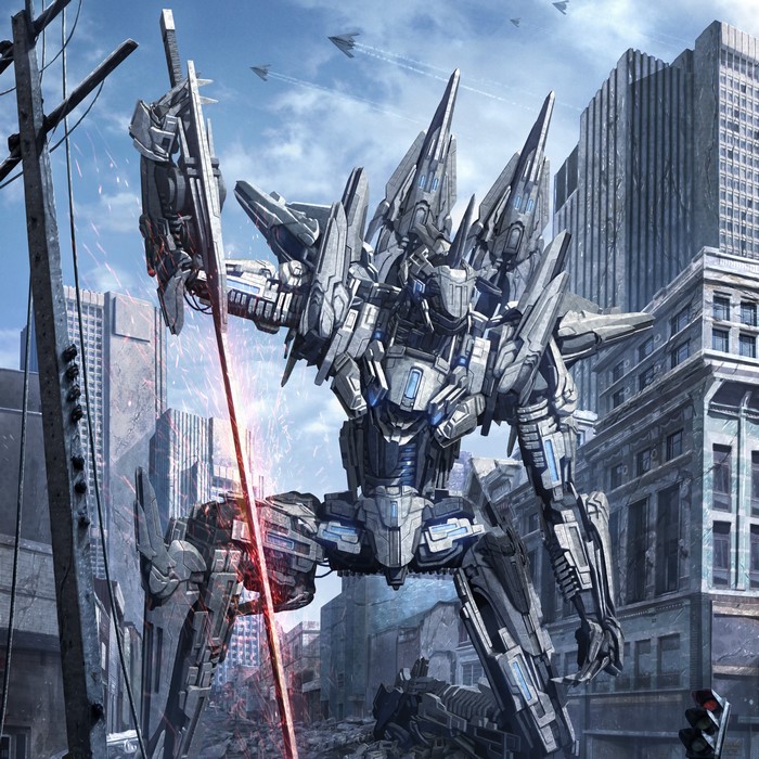4K Technics Fantasy Robot in City