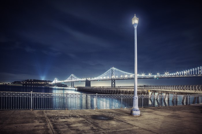 Bay Bridge at Night in San Francisco