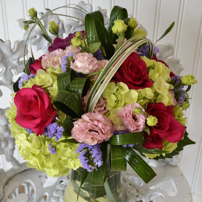 Bouquet of Roses, Eustoma, and Hydrangea