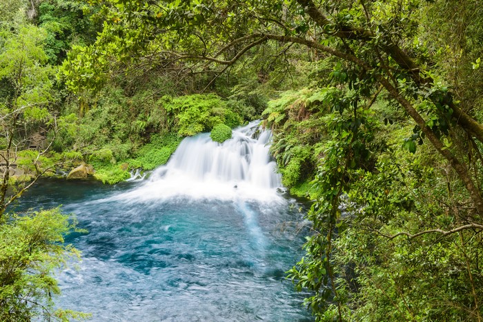 Waterfall in Conguillio National Park, Chile