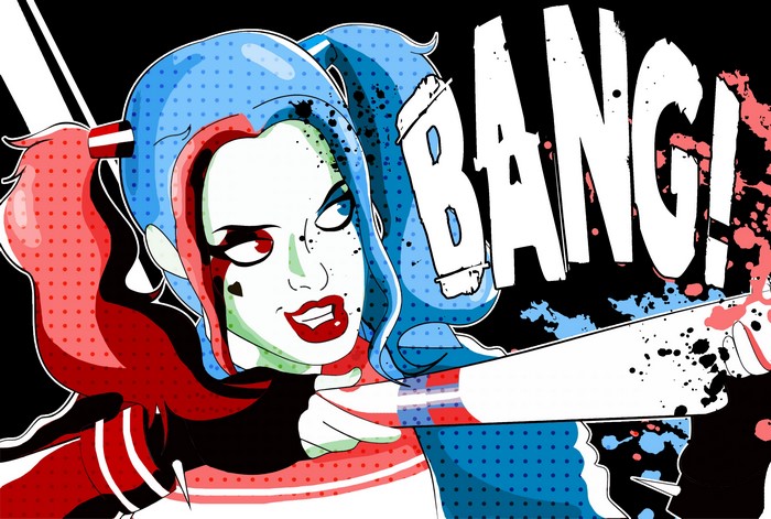 Harley Quinn from Suicide Squad with a baseball bat