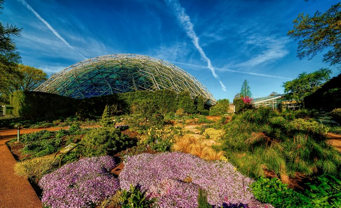 Missouri Botanical Garden geodesic dome and gardens