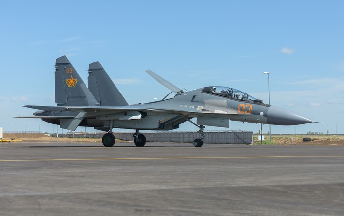 Sukhoi Su-30 Fighter Airplane with Kazakhstan Air Force markings