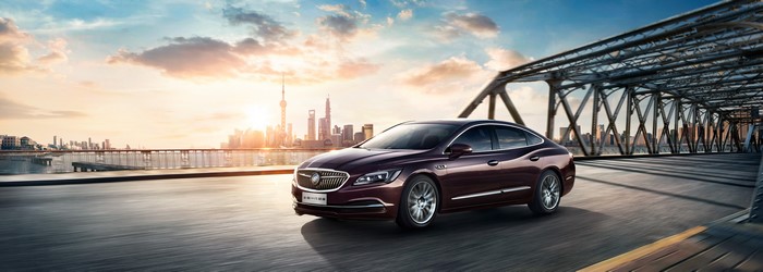 Buick LaCrosse on a bridge in Shanghai