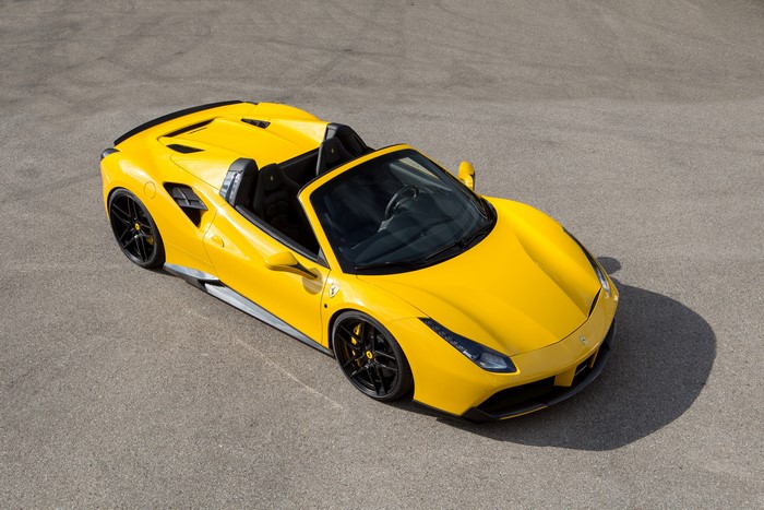Yellow 2016 Novitec Rosso 488 Spider Ferrari Cabriolet