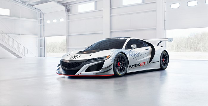4K Acura NSX GT3 race car in white